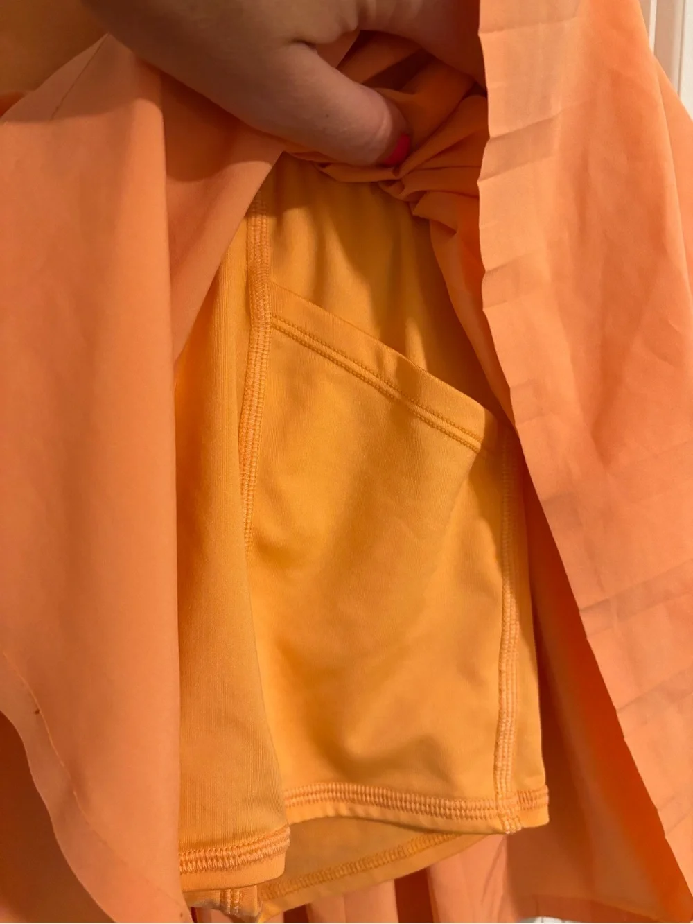 ALO YOGA Aces Tennis Skirt Cantaloupe Orange Size Small